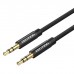 Кабель мультимедійний 3.5mm M to 3.5mm M 1.0m fabric black Vention (BAGBF)