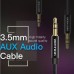 Кабель мультимедійний 3.5mm M to 3.5mm M 1.0m fabric black Vention (BAGBF)