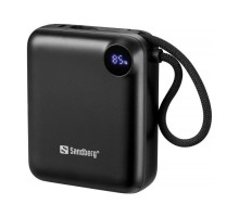 Батарея універсальна Sandberg 10000mAh PD/3.1/20W, QC/3.0, USB-C In/Out, with 2 cables USB-C (421-26)