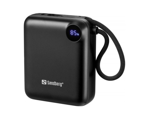Батарея універсальна Sandberg 10000mAh PD/3.1/20W, QC/3.0, USB-C In/Out, with 2 cables USB-C (421-26)