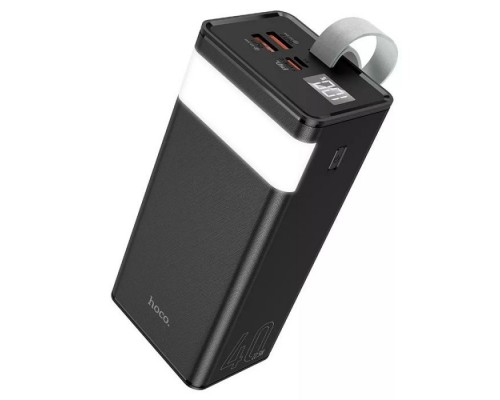 Батарея універсальна HOCO 40000mAh Powermaster PD/20W, QC/22.5W, Lamp, Black (J86 / 714737)