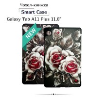 Чохол до планшета BeCover Smart Case Samsung Galaxy Tab A11 Plus SM-X236B 11.0" Black Rose (714013)