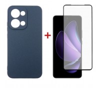 Чохол до мобільного телефона Dengos Oppo Reno13 5G Carbon+glass Blue (DG-KM-177)