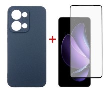 Чохол до мобільного телефона Dengos Oppo Reno13 5G Carbon+glass Blue (DG-KM-177)