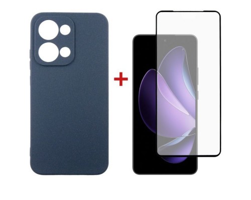 Чохол до мобільного телефона Dengos Oppo Reno13 5G Carbon+glass Blue (DG-KM-177)