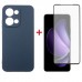 Чохол до мобільного телефона Dengos Oppo Reno13 5G Carbon+glass Blue (DG-KM-177)