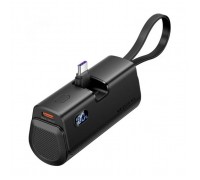 Батарея універсальна Vention 4800mAh 22,5W PD, USB-C In/Out, LED display, with built-in USB-C cable Black (FHQB0)