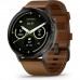 Смарт-годинник Garmin Venu 4 (45mm), Black w/ Slate + Leather, GPS смарт-годинник (010-03014-03)