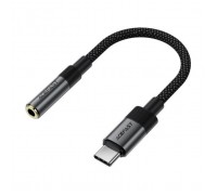 Перехідник USB-C to 3.5mm F 0.15m DAC audio black Acefast (6974316285281)