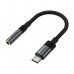 Перехідник USB-C to 3.5mm F 0.15m DAC audio black Acefast (6974316285281)