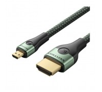 Кабель мультимедійний HDMI M to HDMI micro M 2.1m V2.0 8K 60Hz green Vention (AGKGH)