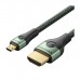Кабель мультимедійний HDMI M to HDMI micro M 2.1m V2.0 8K 60Hz green Vention (AGKGH)