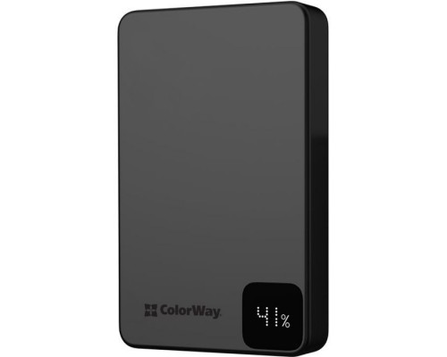 Батарея універсальна ColorWay 10 000 mAh PD/22.5W, 15W MagSafe Black (CW-PB100LPA1BK-WPDD)