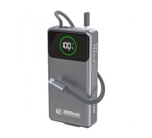 Батарея універсальна Dudao K31Pro 20000mAh 45W PD, QC, with built-in USB-C/Lightning cables (6977196682010)