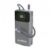 Батарея універсальна Dudao K31Pro 20000mAh 45W PD, QC, with built-in USB-C/Lightning cables (6977196682010)