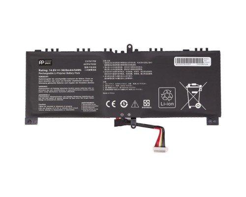 Акумулятор до ноутбука ASUS ROG Strix SCAR Edition GL503VS (C41N1709) 14.8V 3620mAh PowerPlant (NB432370)
