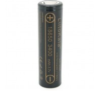 Акумулятор 18650 3400mah (3250-3350mah), 3.7V(2.75-4.2V), Black Liitokala (Lii-34A)