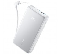 Батарея універсальна Anker 20000mAh 22.5W Built-In USB-C Cable White (A110EH21)