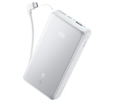 Батарея універсальна Anker 20000mAh 22.5W Built-In USB-C Cable White (A110EH21)