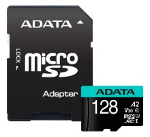 Карта пам'яті ADATA 128GB microSD class 10 UHS-I U3 V30 A2 Premier Pro SD 6.0 (AUSDX128GUI3V30SA2-RA1)
