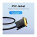 Кабель мультимедійний DVI M to VGA M 1.5m 24+1pin black Vention (EABBG)