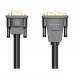 Кабель мультимедійний DVI M to VGA M 1.5m 24+1pin black Vention (EABBG)