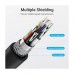 Кабель мультимедійний HDMI M to HDMI M 2.0m V2.0 4K60Hz 90° corner PVC black Vention (AAQBH)