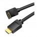 Кабель мультимедійний HDMI M to HDMI M 2.0m V2.0 4K60Hz 90° corner PVC black Vention (AAQBH)