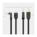 Кабель мультимедійний HDMI M to HDMI M 2.0m V2.0 4K60Hz 90° corner PVC black Vention (AAQBH)