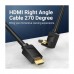 Кабель мультимедійний HDMI M to HDMI M 2.0m V2.0 4K60Hz 90° corner PVC black Vention (AAQBH)