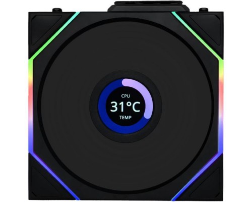 Кулер до корпусу Lian Li UNI Fan TL WIRELESS LCD 120-1, Black (G99.12TLLCD1W1B.00)