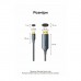 Кабель мультимедійний USB-C to HDMI M 1.5m 4K60Hz + USB-C F power gray Vention (ABLHG)