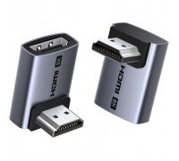 Перехідник HDMI M to HDMI F 8K60Hz 48Gbps 90° corner black Ugreen (85632)
