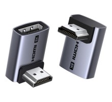 Перехідник HDMI M to HDMI F 8K60Hz 48Gbps 90° corner black Ugreen (85632)