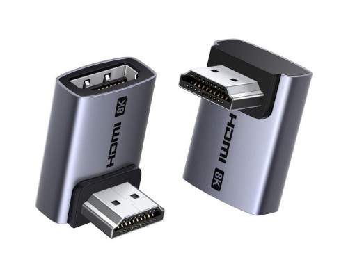 Перехідник HDMI M to HDMI F 8K60Hz 48Gbps 90° corner black Ugreen (85632)