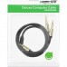 Кабель мультимедійний 3.5mm M to 2x6.35mm M 1.0m gray Ugreen (UGR-10613)