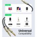 Кабель мультимедійний 3.5mm M to 2x6.35mm M 1.0m gray Ugreen (UGR-10613)