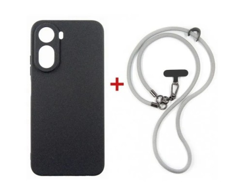 Чохол до мобільного телефона Dengos Case + Cross-body Strap Xiaomi Redmi A7 Pro Black+Grey (DG-KM-CCRB-51)