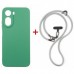 Чохол до мобільного телефона Dengos Case + Cross-body Strap Xiaomi Redmi A7 Pro Mint+Grey (DG-KM-CCRB-53)
