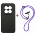 Чохол до мобільного телефона Dengos Case + Cross-body Strap Xiaomi Redmi Note 15 Pro 4G Black+Purple (DG-KM-CCRB-38)