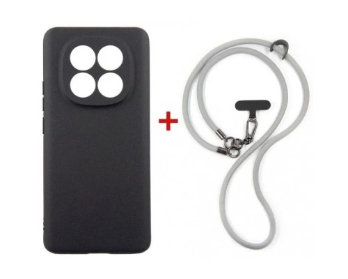 Чохол до мобільного телефона Dengos Case + Cross-body Strap Xiaomi Redmi Note 15 Black+Grey (DG-KM-CCRB-33)