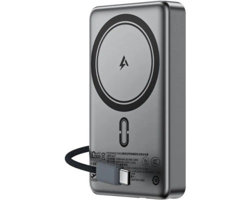 Батарея універсальна Acefast Magnetic Wireless 10000mAh, 22.5W, PD, QC/3.0, QI 15W, M18, Black (6974316284017)