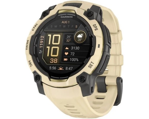 Смарт-годинник Garmin Instinct 3, 45mm, AMOLED, Citrine/Gray with Citrine Band, GPS смарт-годинник (010-02936-02)