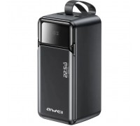 Батарея універсальна AWEI 50000mAh PA-106 22,5W PD 3xUSB-C black (6954284029537)