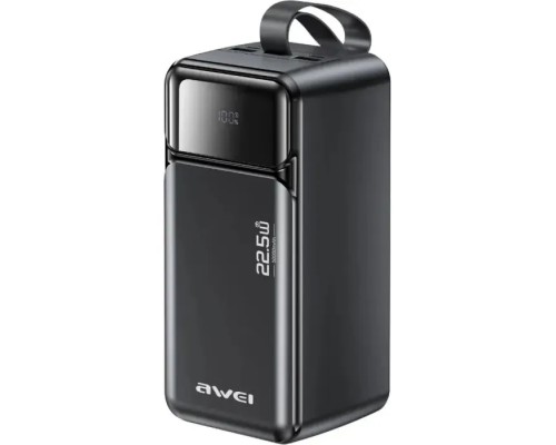 Батарея універсальна AWEI 50000mAh PA-106 22,5W PD 3xUSB-C black (6954284029537)