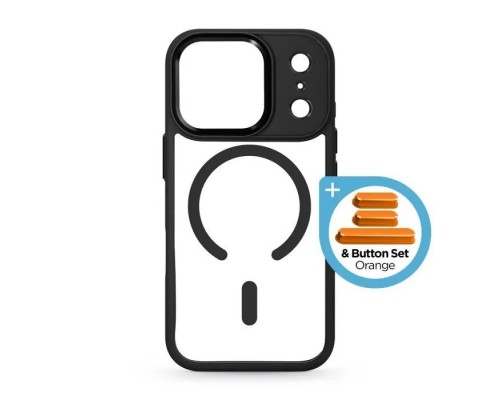 Чохол до мобільного телефона Armorstandart Unit-C MagCase Apple iPhone 17 Pro Black + Orange Button Set (ARM90585)