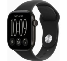 Смарт-годинник Apple Watch Series 12 GPS 42mm Black Aluminium Case with Black Sport Band - S/M (MJEA4RK/A)