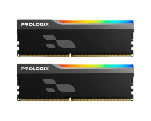 Модуль пам'яті для комп'ютера DDR4 16GB (2x8GB) 3200 MHz Onyx Black RGB Prologix (PRO16GB3200YBR4K)