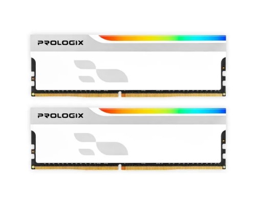 Модуль пам'яті для комп'ютера DDR4 16GB (2x8GB) 3600 MHz Onyx White RGB Prologix (PRO16GB3600YWR4K)