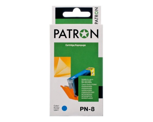 Картридж Patron CANON CLI-8C CYAN (№ PN-8C NEW) (CI-CAN-CLI-8-C1-PN)